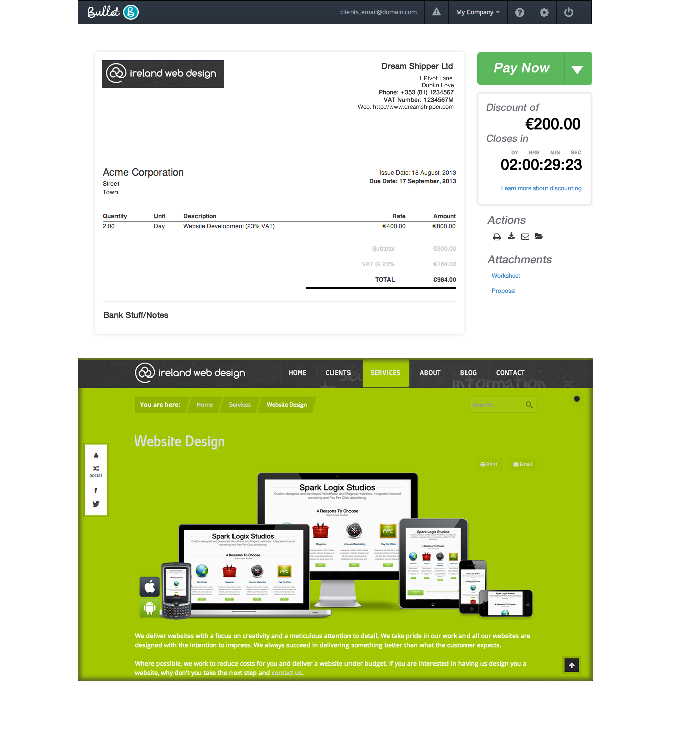 Invoice Templates Free Online Invoicing From Bullets Free Accounts