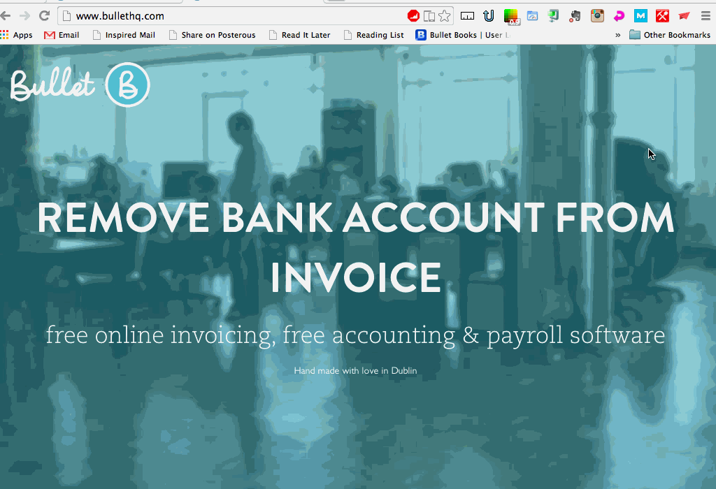 How to remove bank account details in Bullet free online invoice template