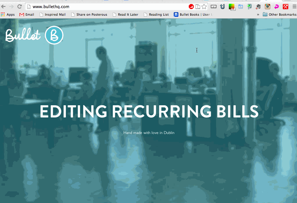 How to edit a recurring bill in Bullet free online invoicing software