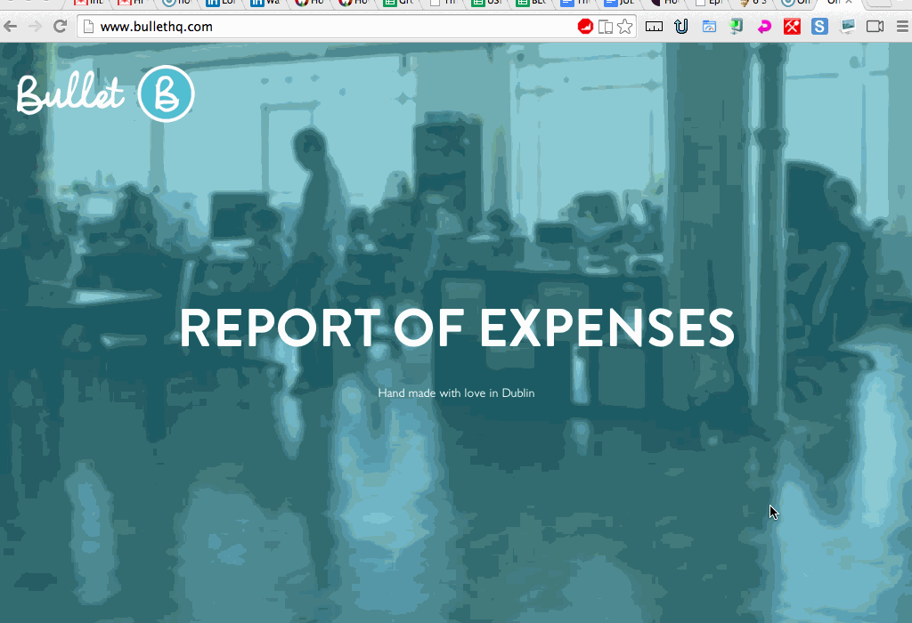 How to generate a report of expenses in Bullet free online payroll software