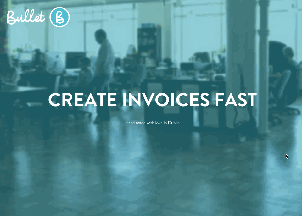 Creating invoices fast in bullet free online invoicing software